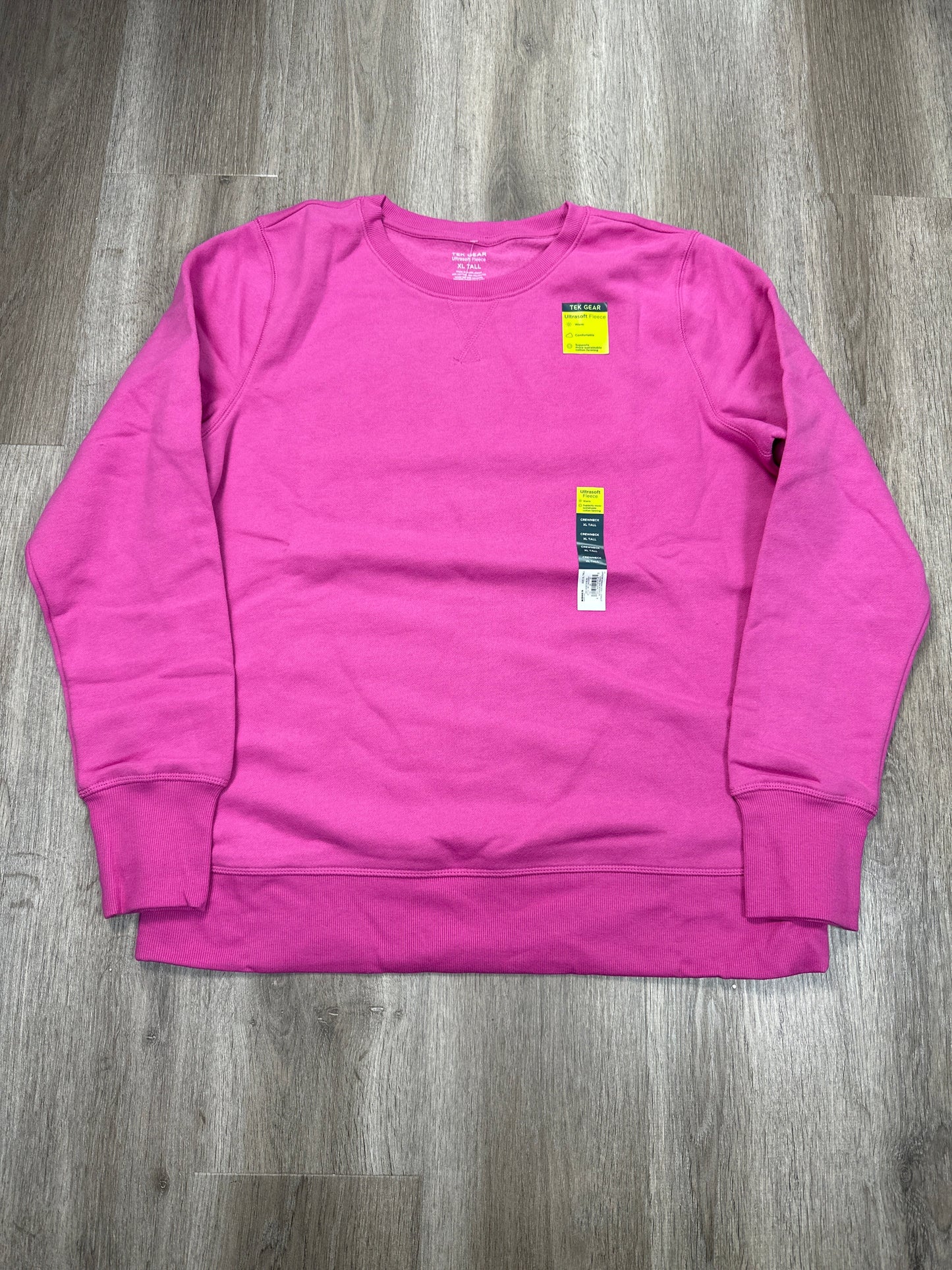 Athletic Sweatshirt Crewneck By Tek Gear In Pink, Size: Xl