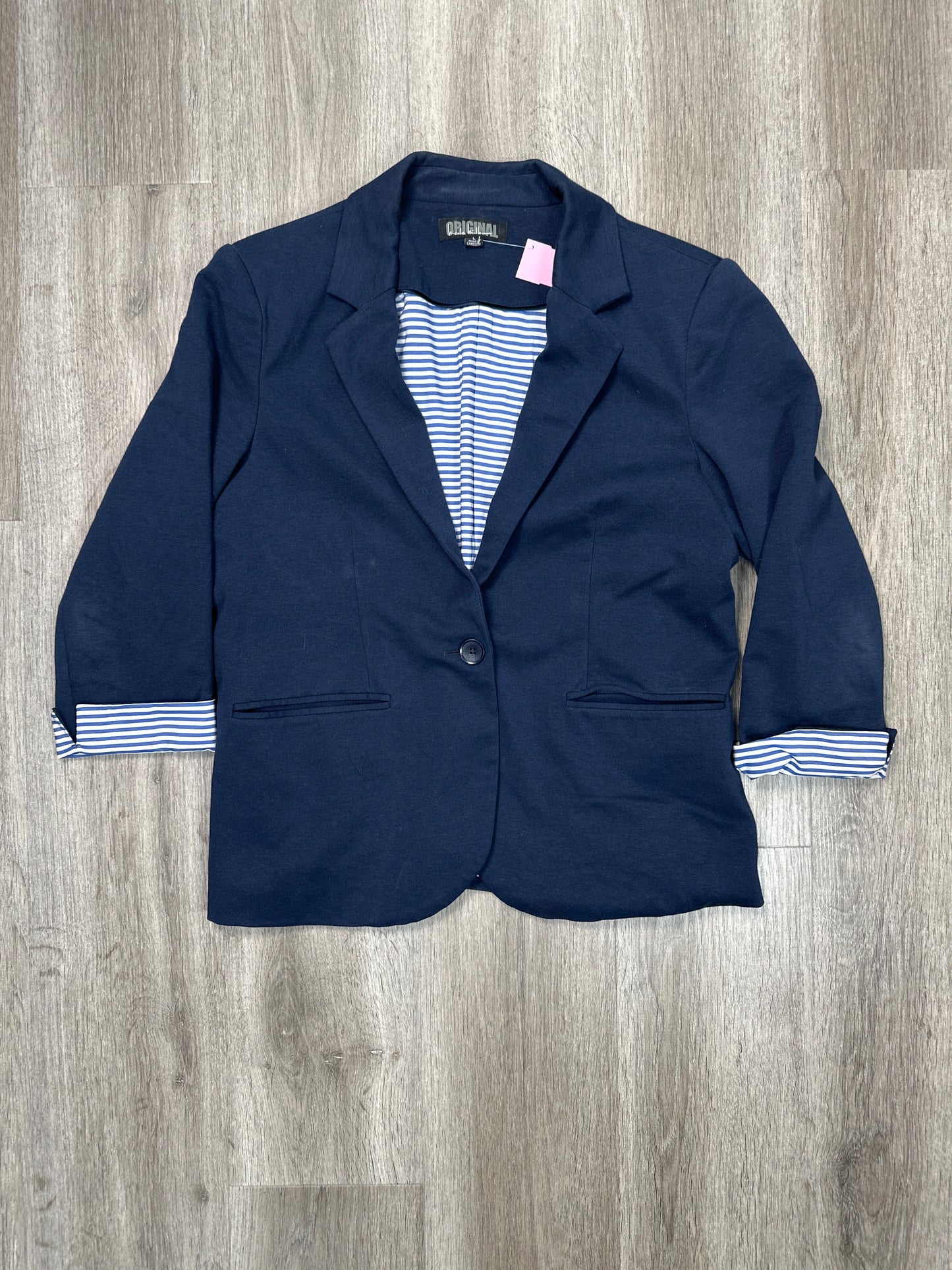 Blazer By Nicole Miller In Navy, Size: L