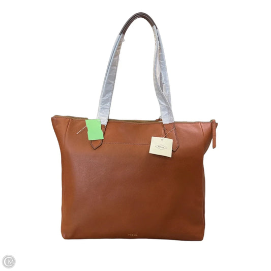 Handbag Leather By Fossil, Size: Large