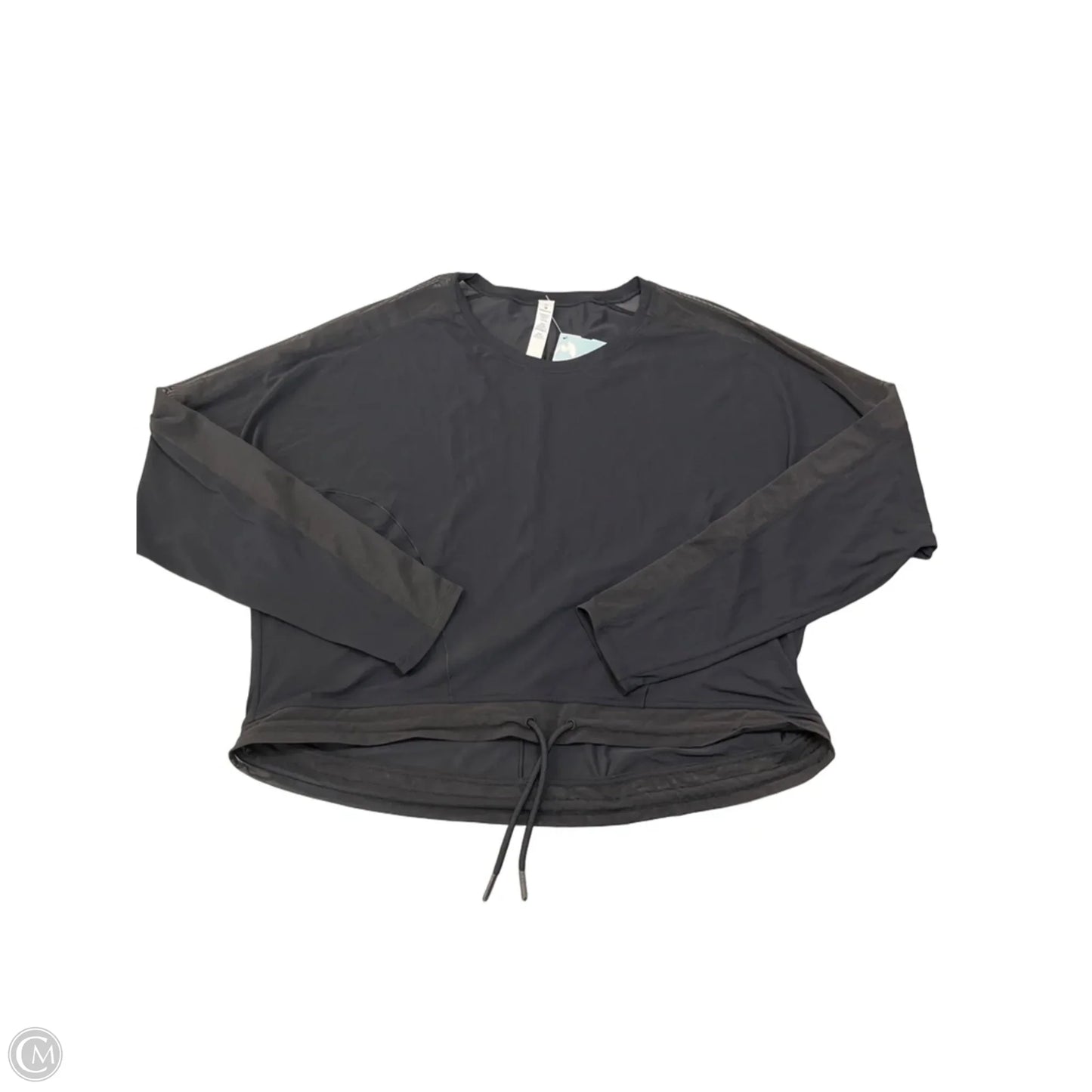 Athletic Top Long Sleeve Collar By Lululemon In Black, Size: M