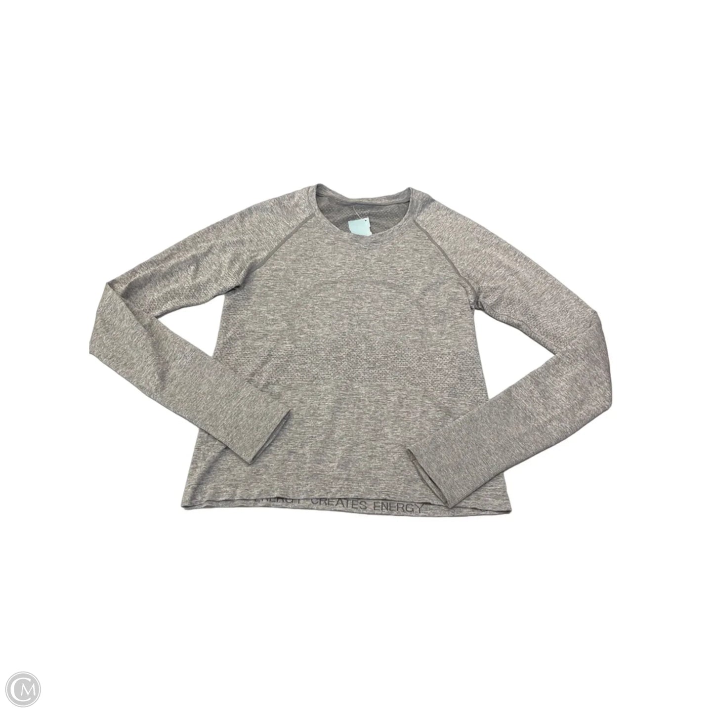 Athletic Top Long Sleeve Collar By Lululemon In Grey, Size: S
