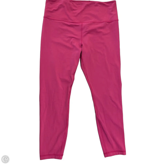 Athletic Leggings By Athleta In Pink, Size: L