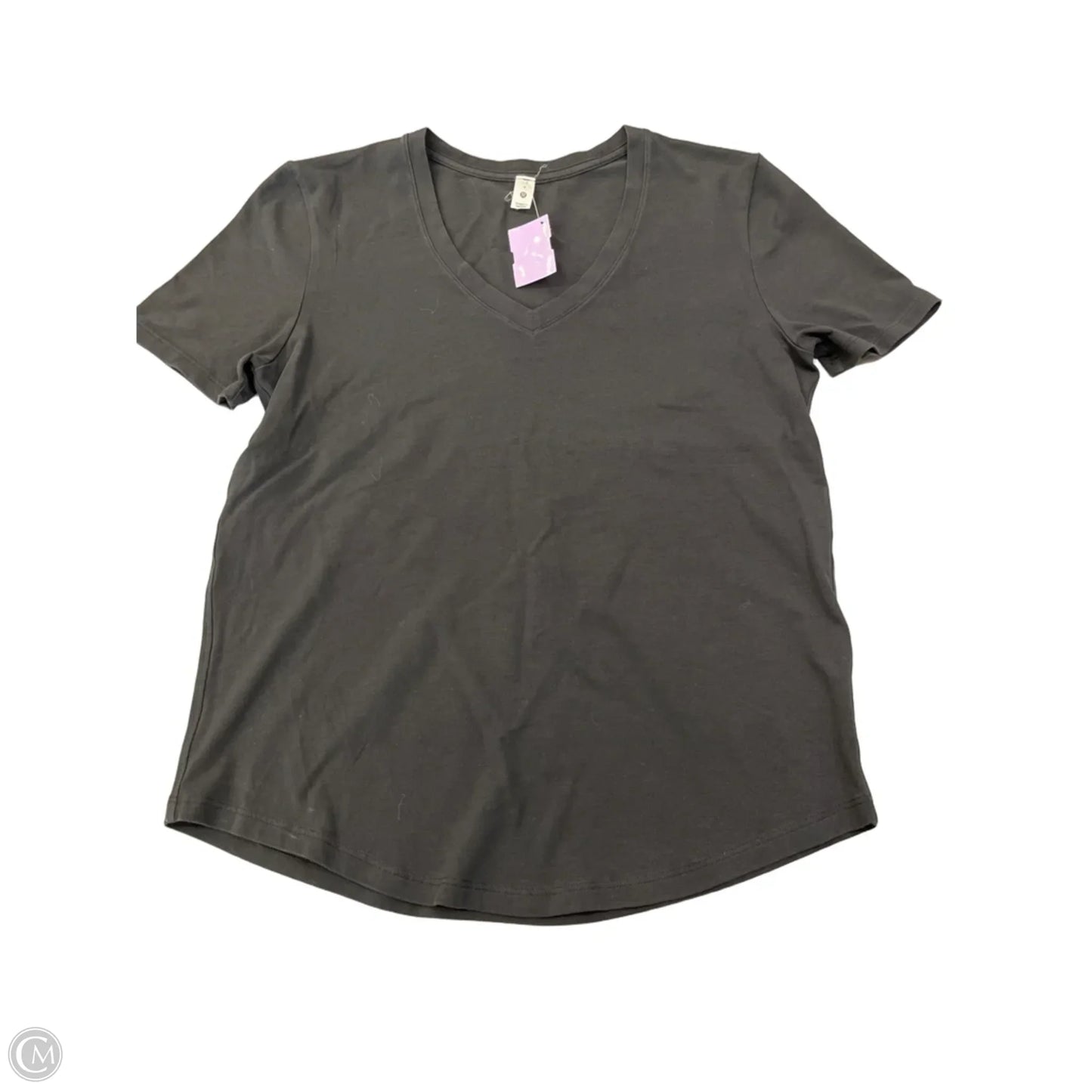 Athletic Top Short Sleeve By Lululemon In Black, Size: S