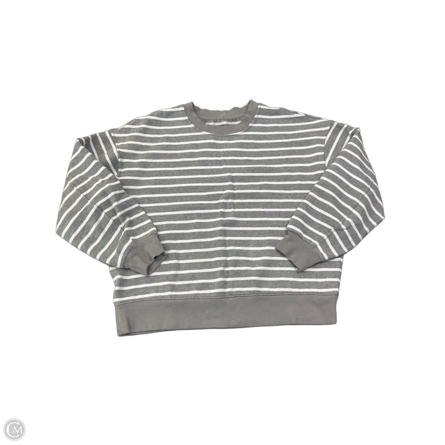 Athletic Sweatshirt Crewneck By Lululemon In Striped Pattern, Size: M