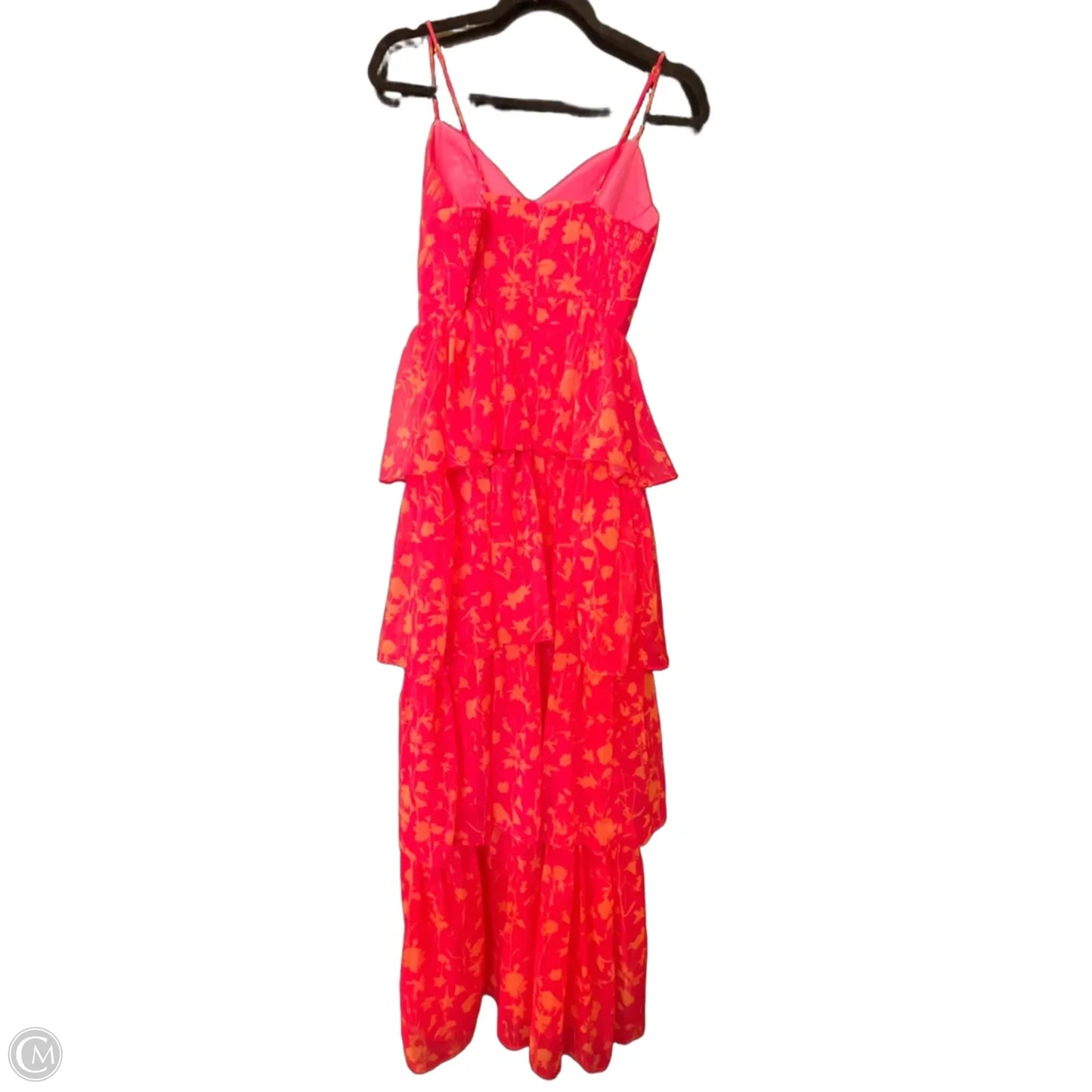 Dress Party Long By Amanda Uprichard In Orange & Pink, Size: S