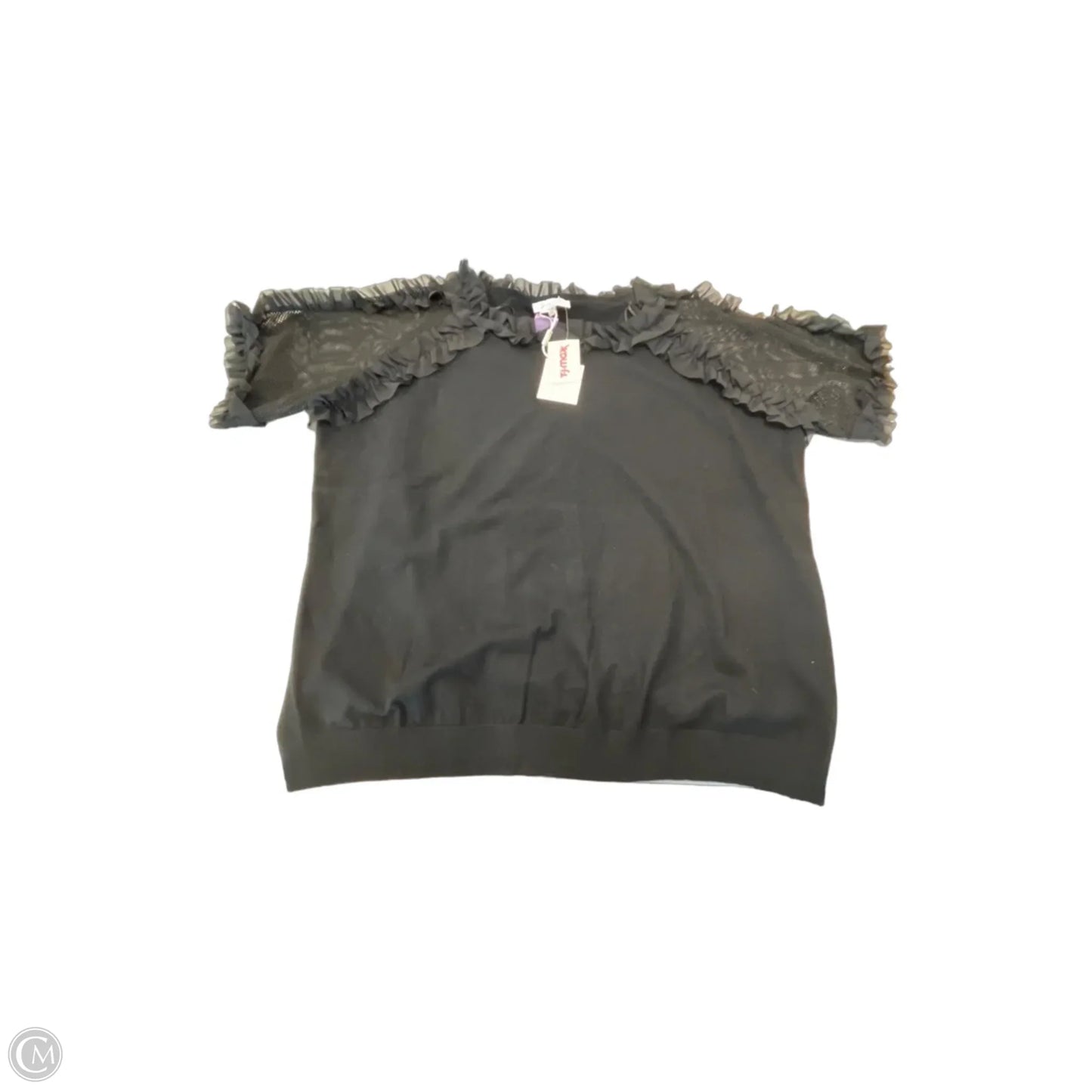 Top Short Sleeve By Sioni In Black, Size: 2x