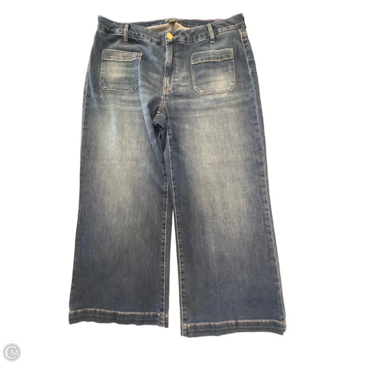 Jeans Wide Leg By Kut In Blue Denim, Size: 16