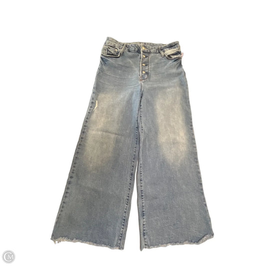 Jeans Wide Leg By Time And Tru In Blue Denim, Size: 10