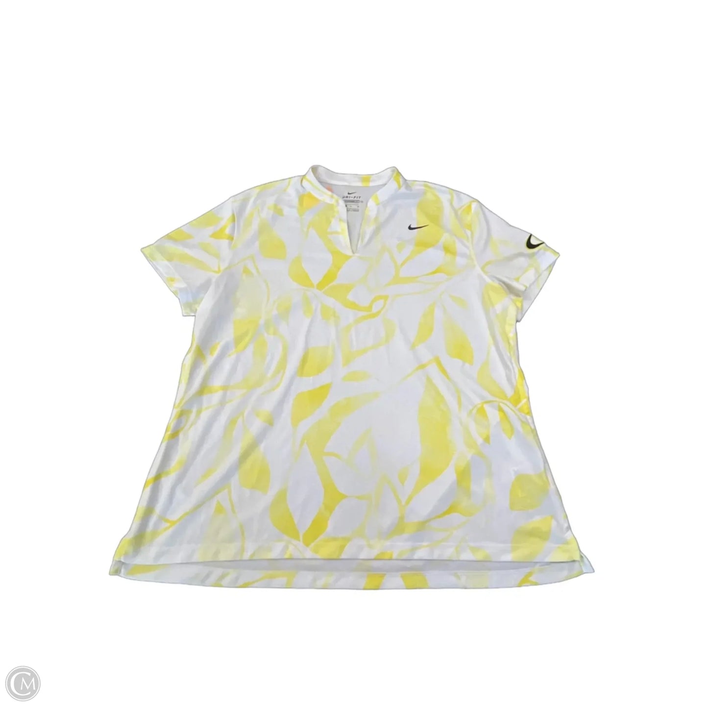 Athletic Top Short Sleeve By Nike Apparel In Yellow, Size: Xl