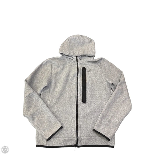 Athletic Jacket By Nike Apparel In Grey, Size: S