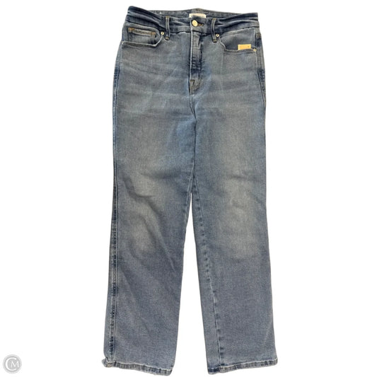 Jeans Straight By Good American In Blue Denim, Size: 8