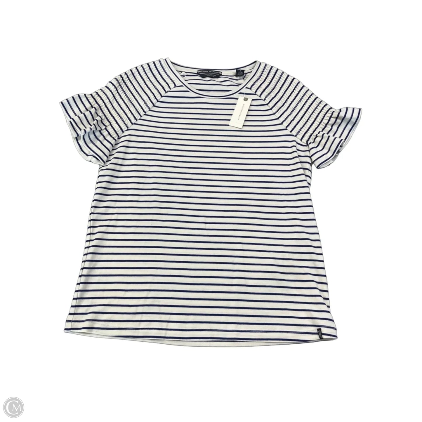 Top Short Sleeve By Anthropologie In Striped Pattern, Size: S
