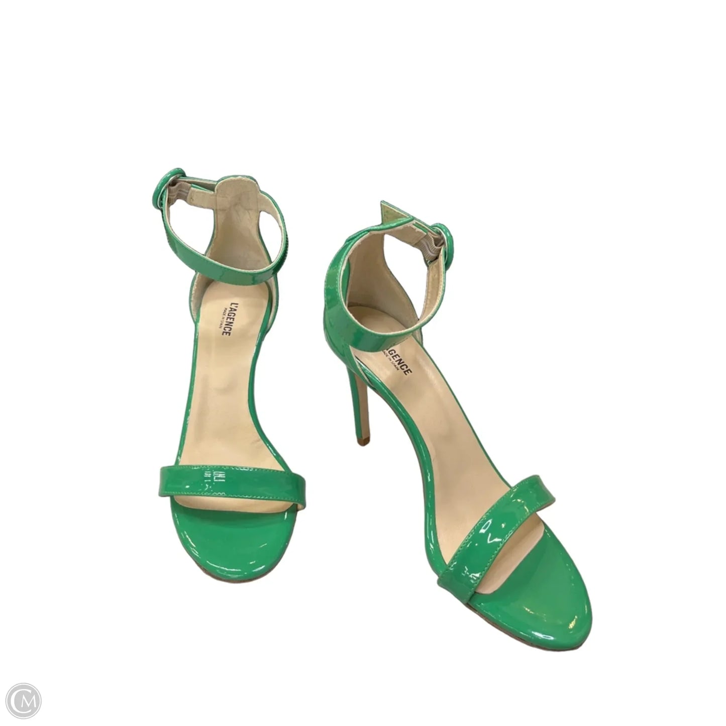 Sandals Heels Stiletto By L Agence In Green, Size: 9