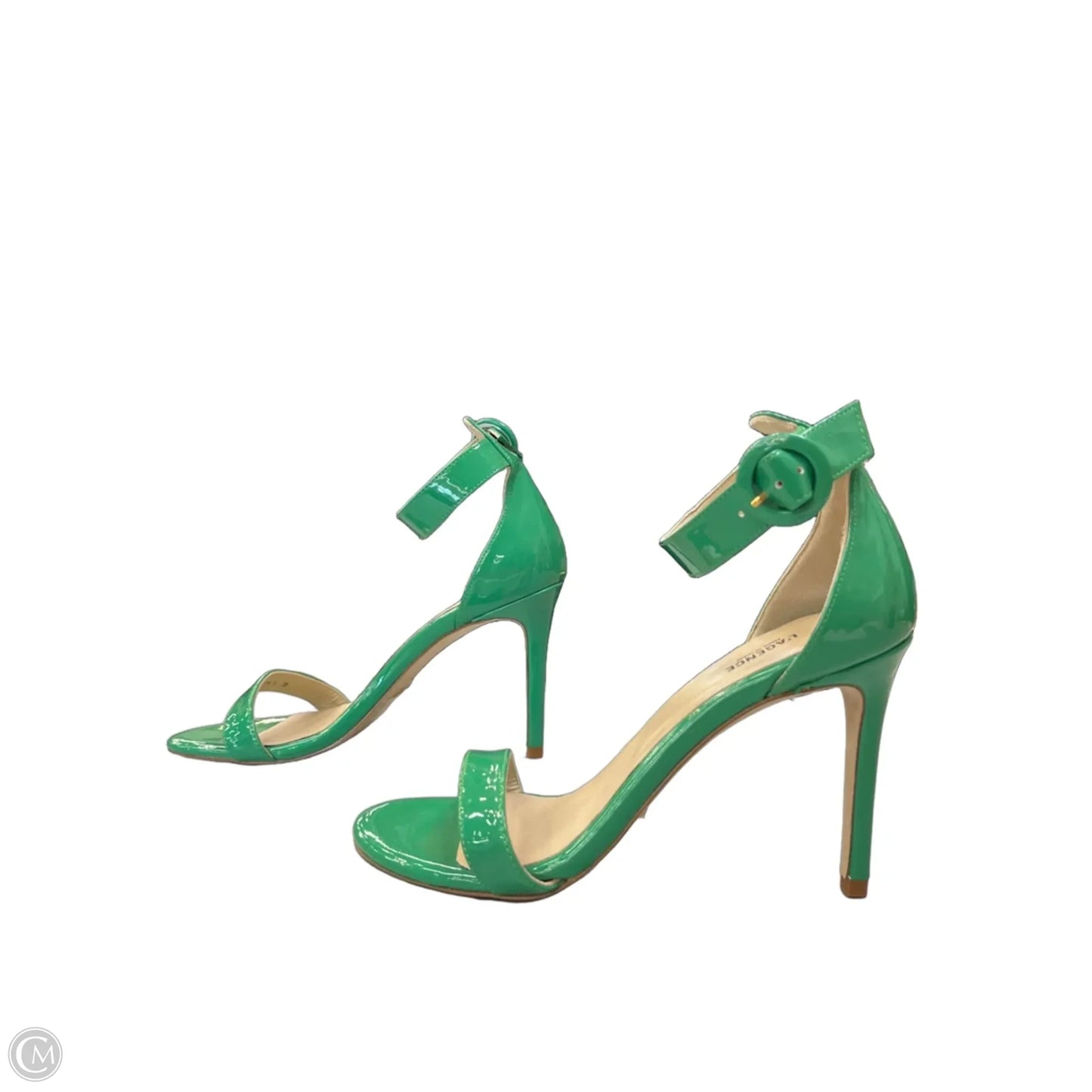 Sandals Heels Stiletto By L Agence In Green, Size: 9