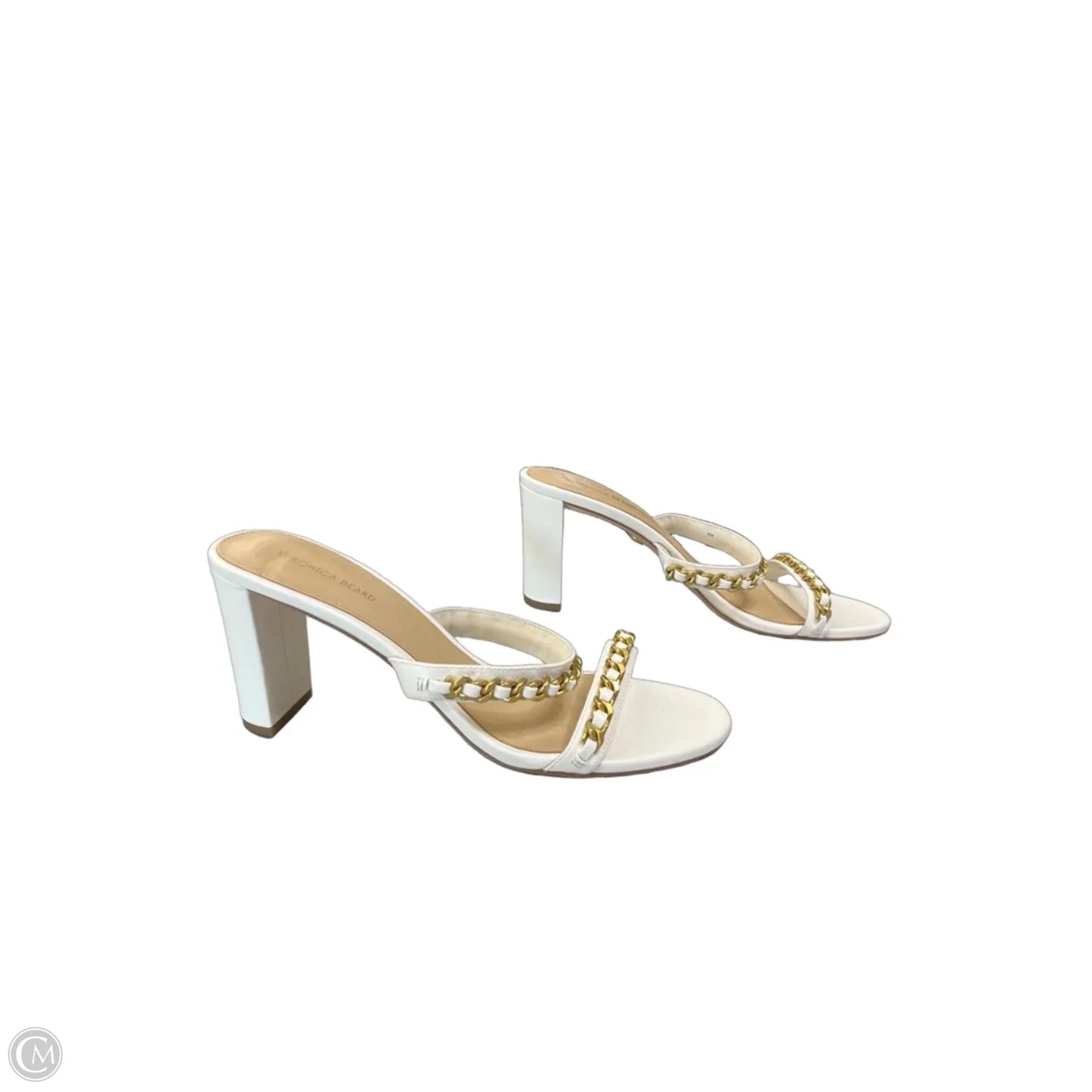 Sandals Heels Block By Veronica Beard In White, Size: 9