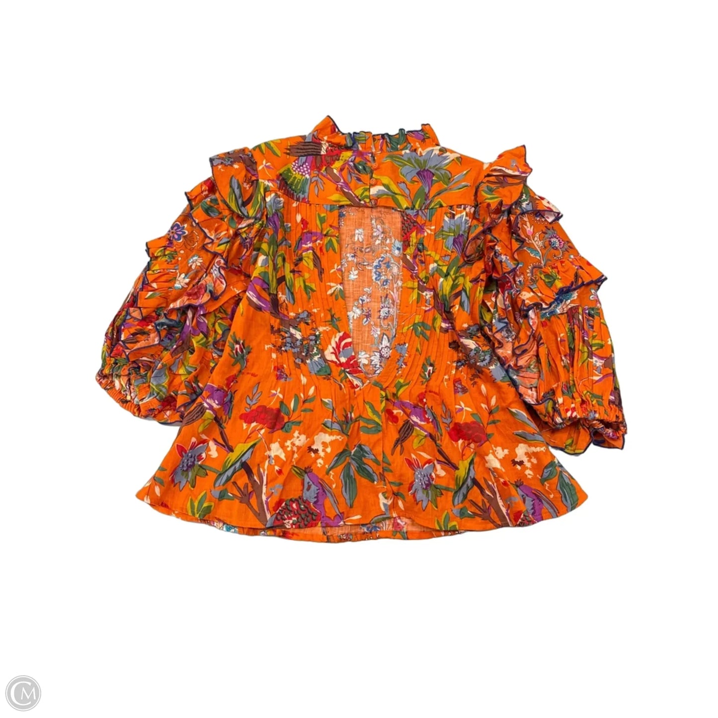 Top 3/4 Sleeve By Level 99 In Orange, Size: Xs
