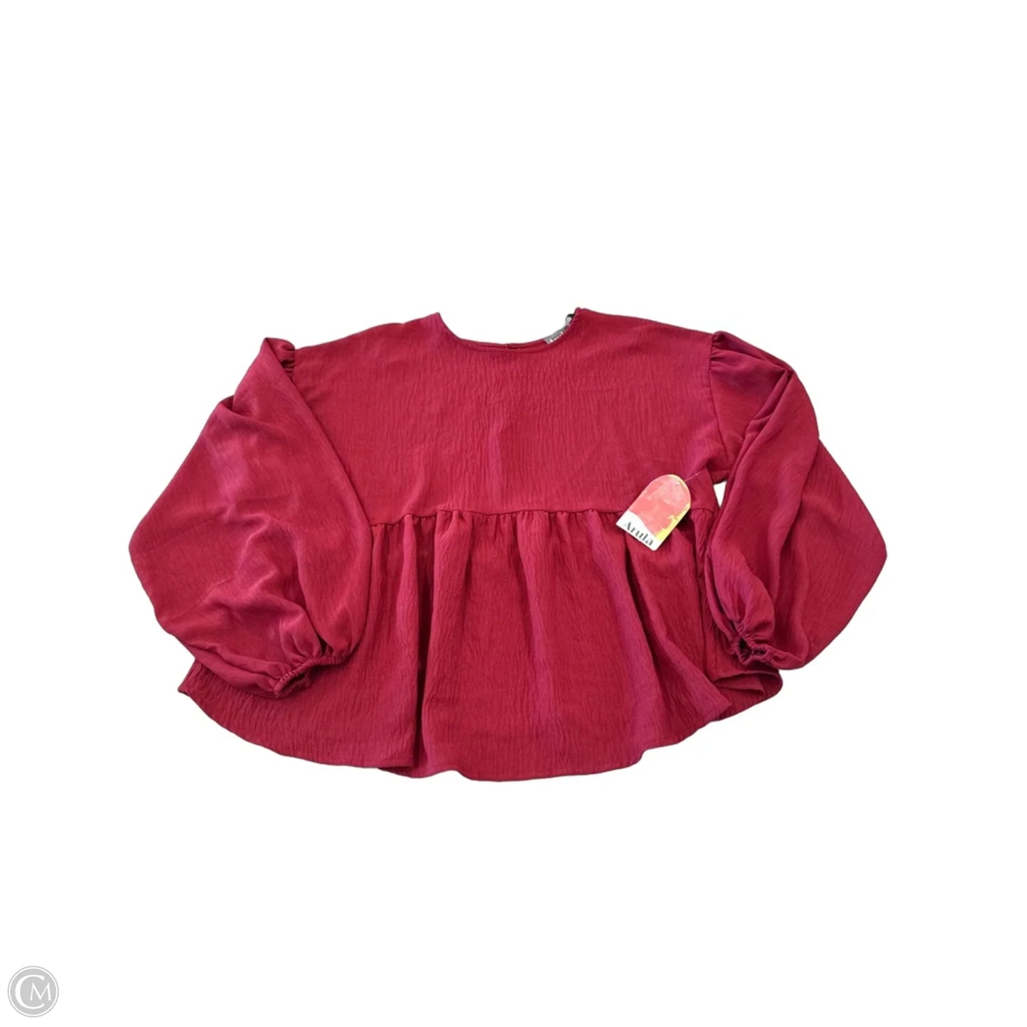 Blouse Long Sleeve By Arula In Red, Size: 1x
