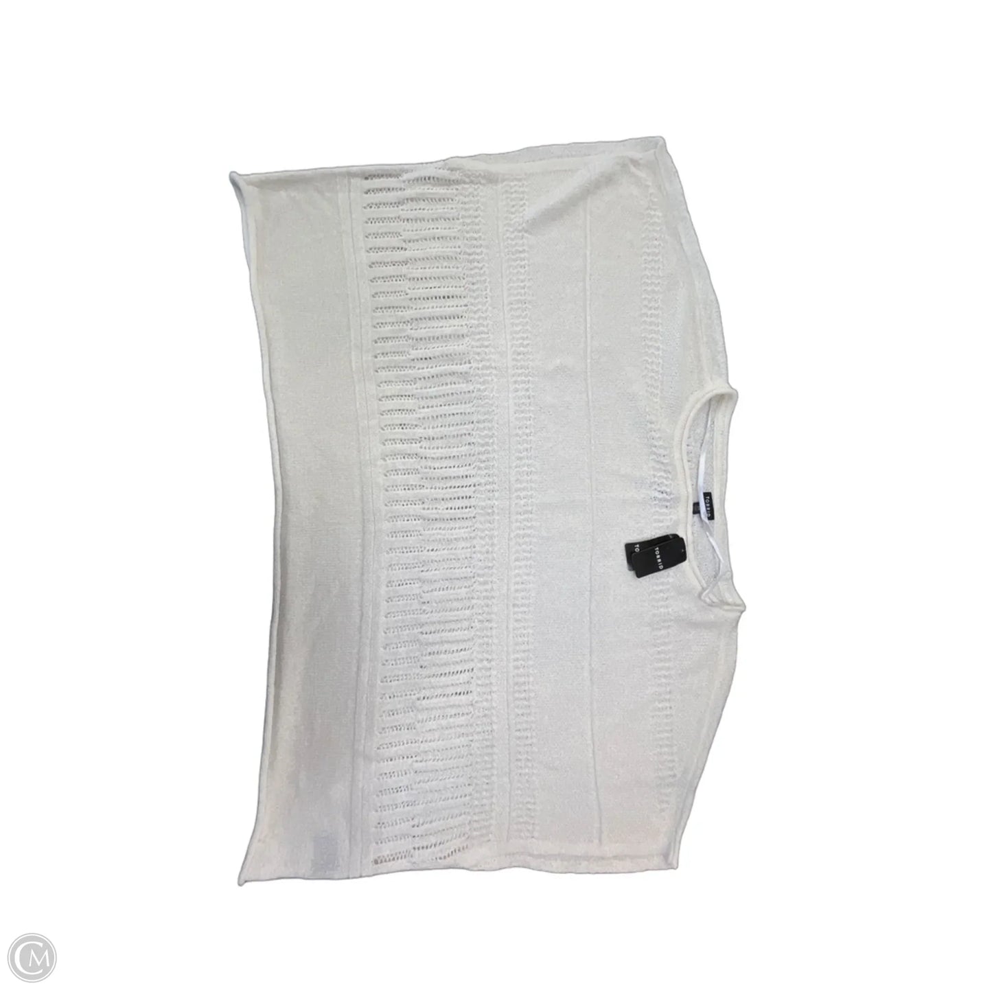 Sweater Short Sleeve By Torrid In Ivory, Size: 3x