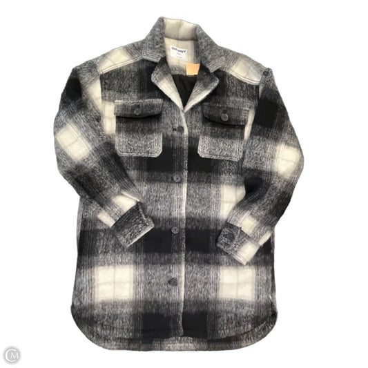 Coat Faux Fur & Sherpa By Old Navy In Plaid Pattern, Size: S