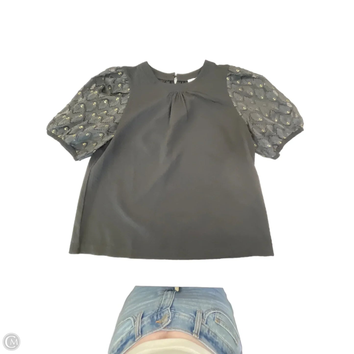 Top Short Sleeve By Voy In Black, Size: L
