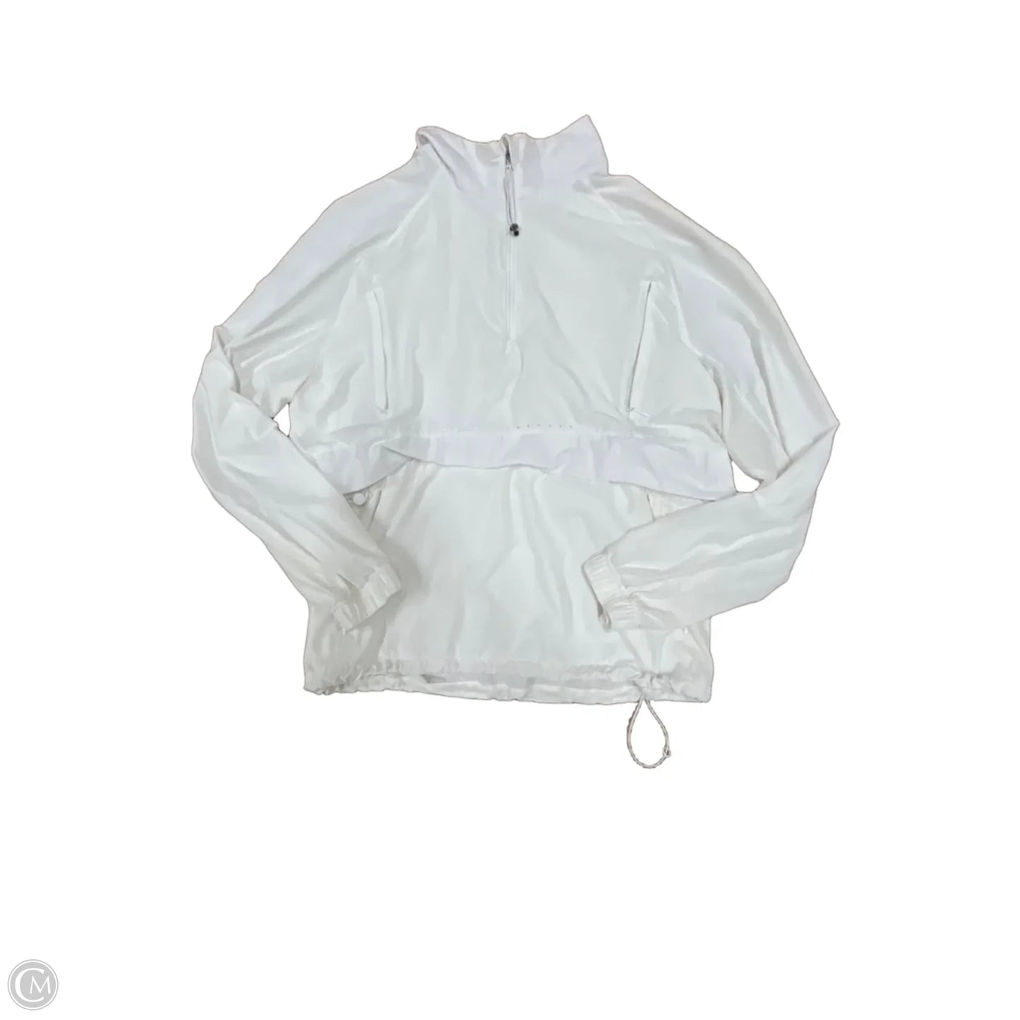 Athletic Top Long Sleeve Collar By Lululemon In White, Size: S