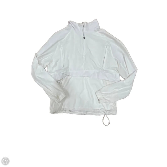 Athletic Top Long Sleeve Collar By Lululemon In White, Size: S