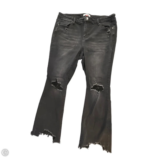 Jeans Flared By Arula In Black Denim, Size: 18