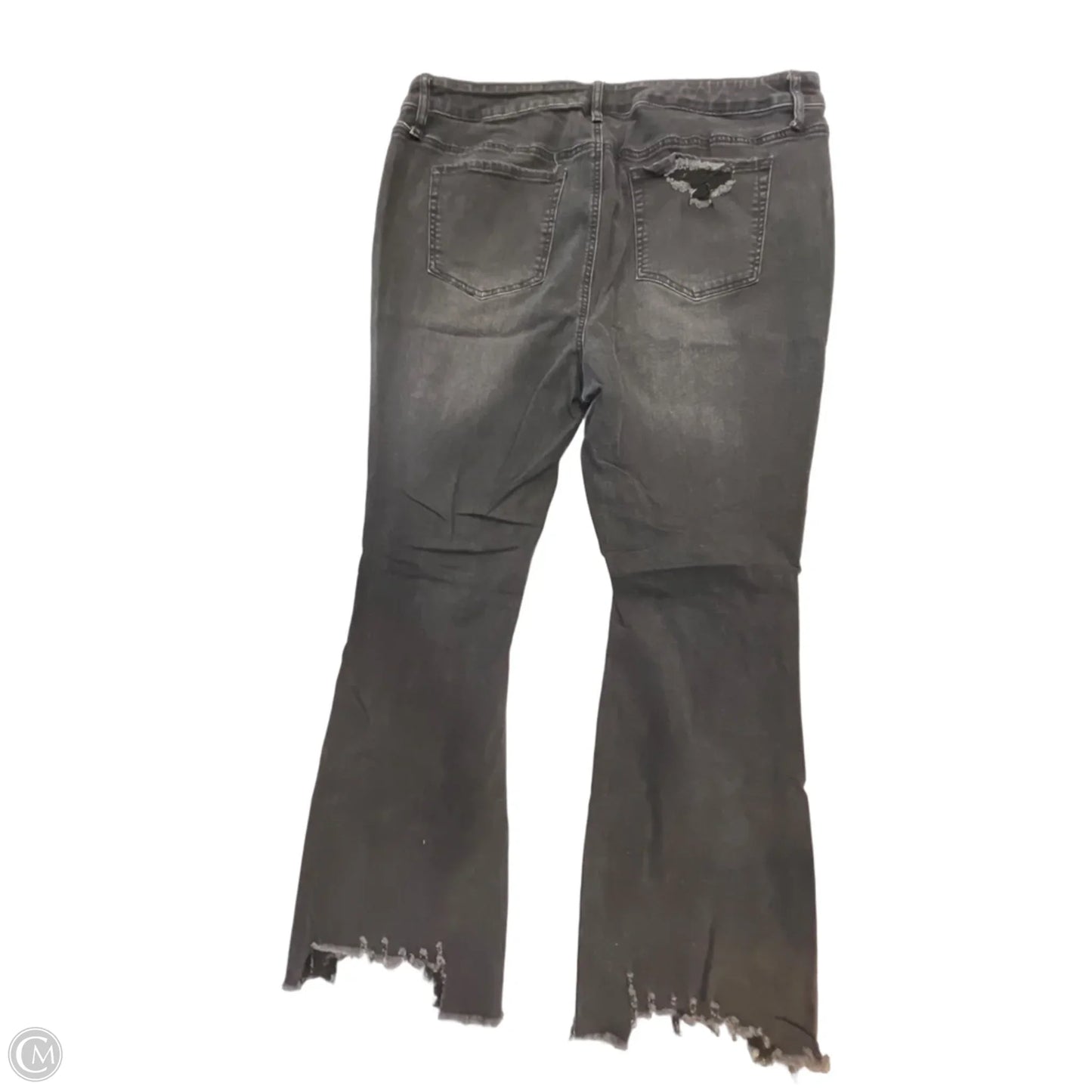 Jeans Flared By Arula In Black Denim, Size: 18