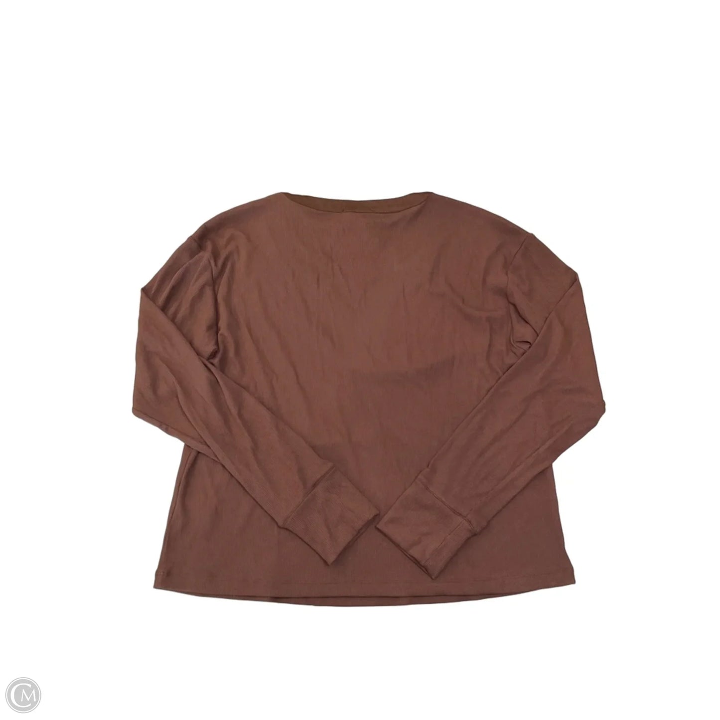 Top Long Sleeve By Evereve In Brown, Size: M
