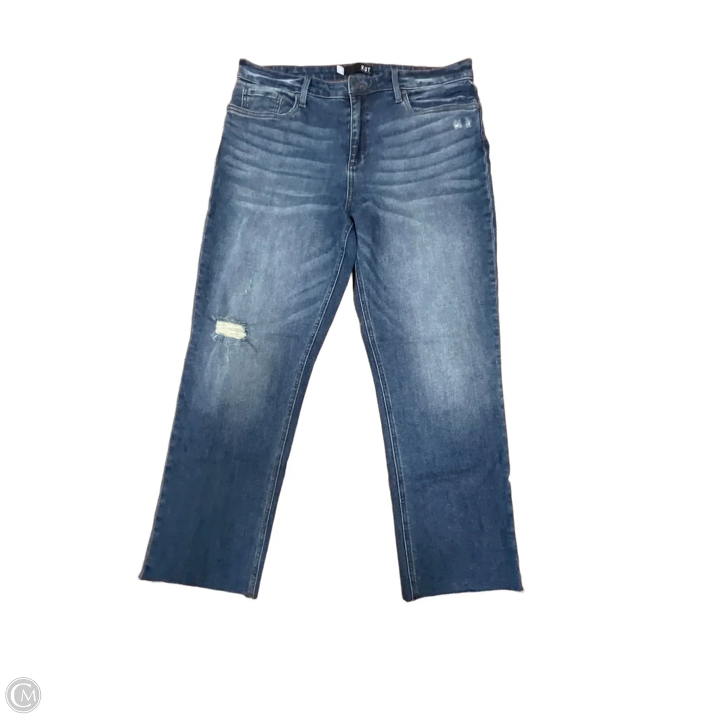 Jeans Boyfriend By Kut In Blue Denim, Size: 14
