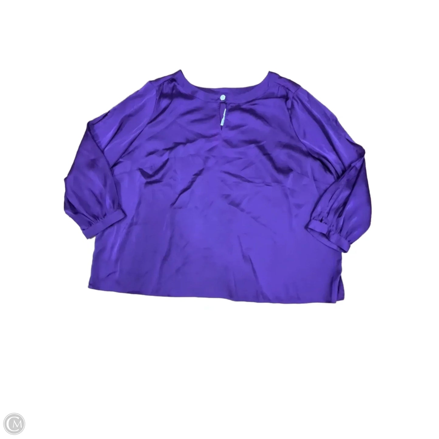 Blouse Long Sleeve By Talbots In Purple, Size: 3x