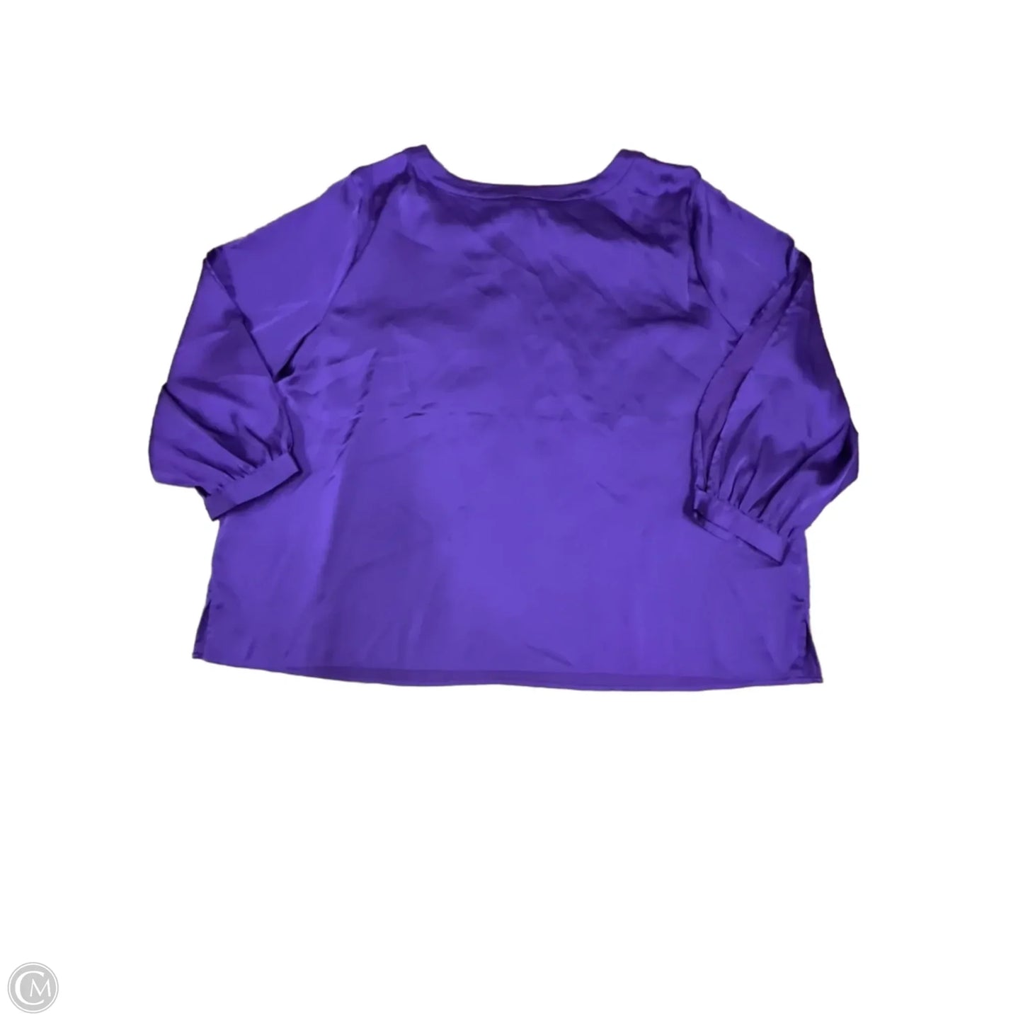 Blouse Long Sleeve By Talbots In Purple, Size: 3x