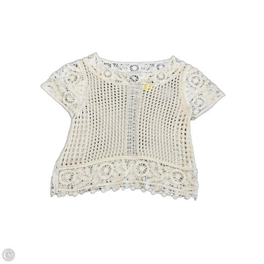 Top Short Sleeve By H&m In Cream, Size: S