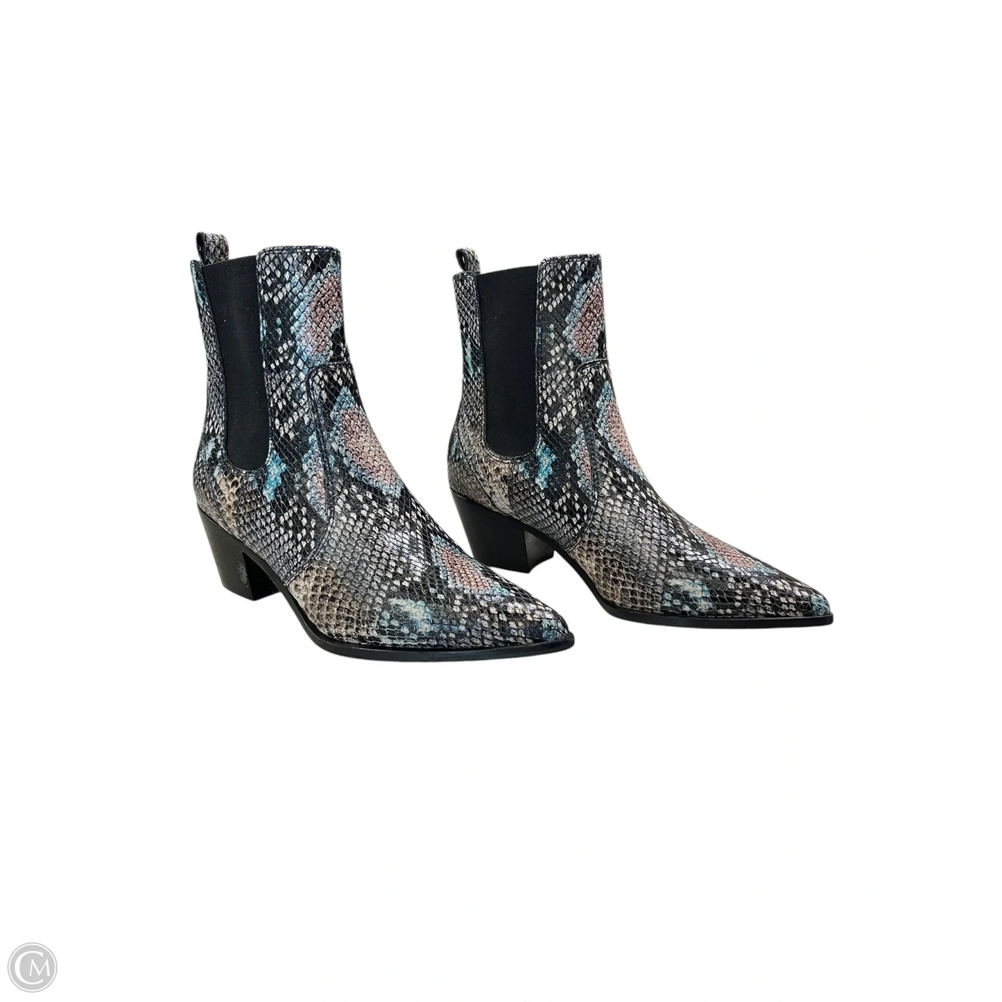 Boots Ankle Heels By Paige In Snakeskin Print, Size: 7