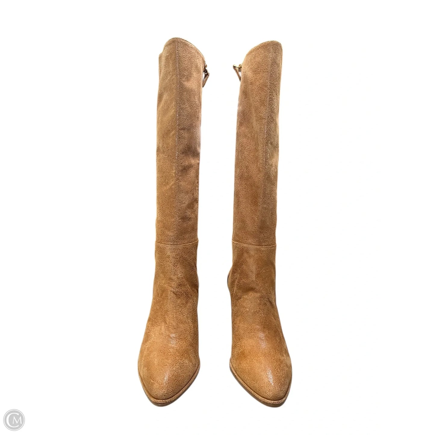 Boots Designer By Stuart Weitzman In Brown, Size: 8.5