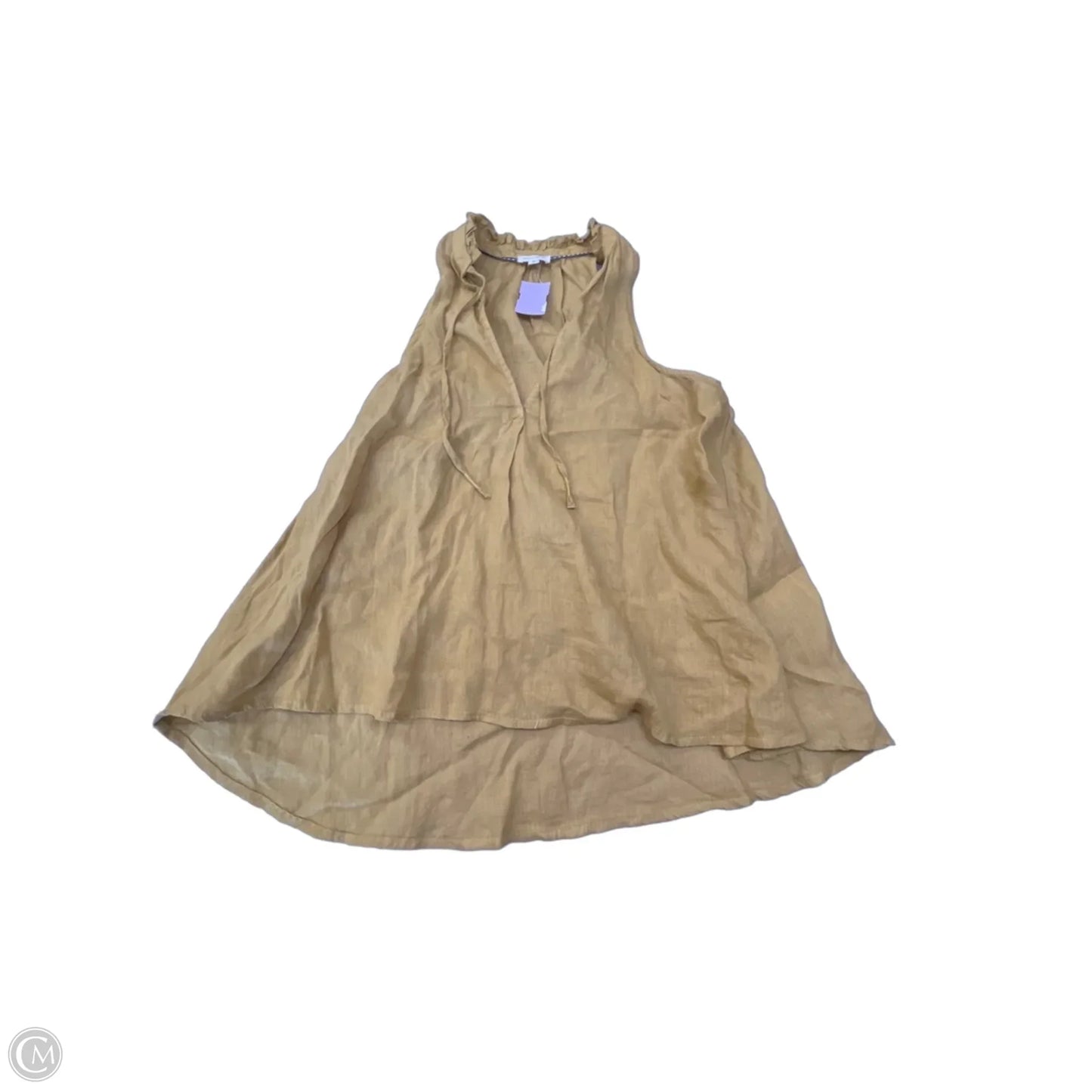 Blouse Sleeveless By Pilcro In Gold, Size: Xs