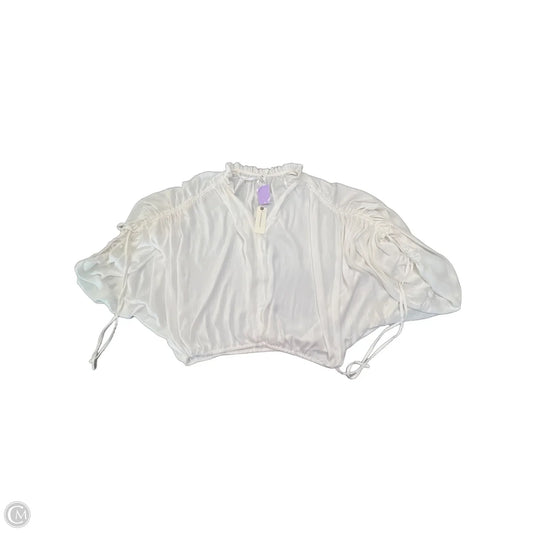 Blouse Short Sleeve By Anthropologie In Cream, Size: S