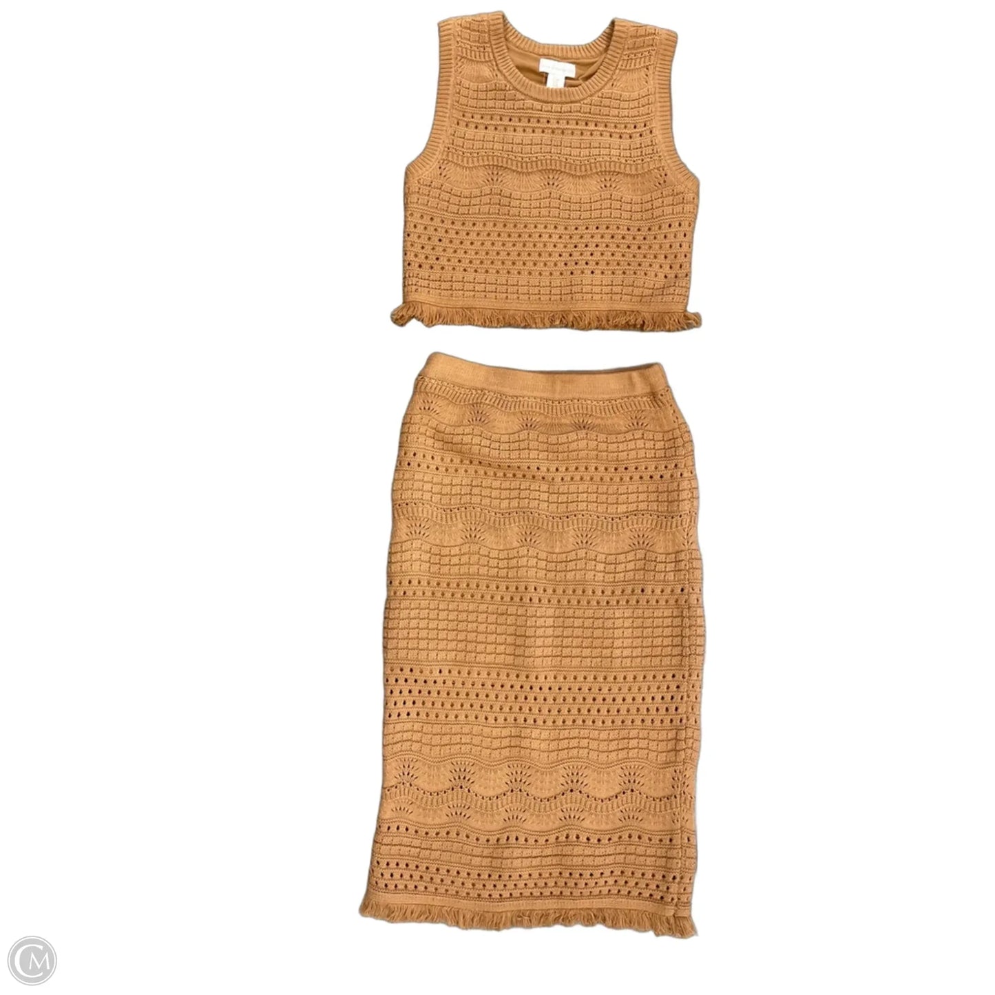 Top 2pc Sleeveless By House Of Harlow In Brown, Size: M