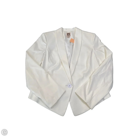 Blazer By Anne Klein In Ivory, Size: S