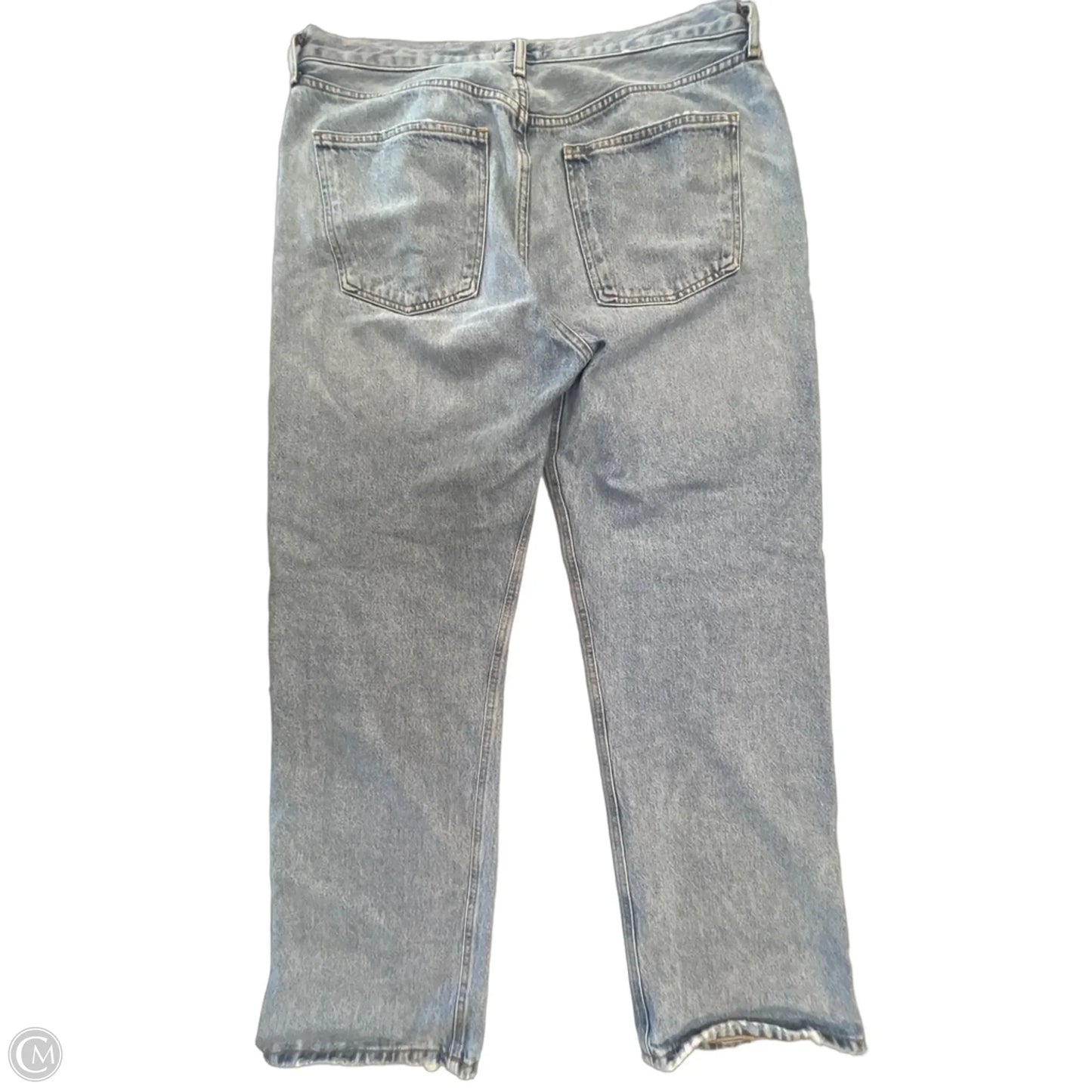Jeans Straight By Agolde In Blue Denim, Size: 10