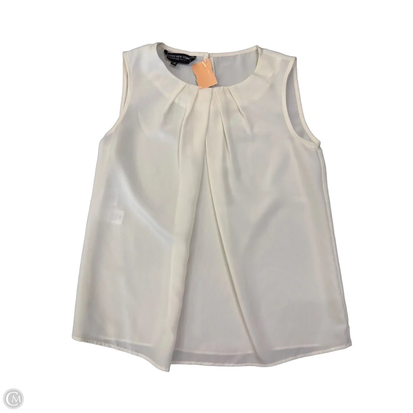 Blouse Sleeveless By Jones New York In Cream, Size: Xs