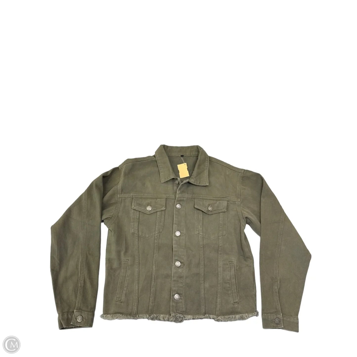 Jacket Denim By Clothes Mentor In Green, Size: M