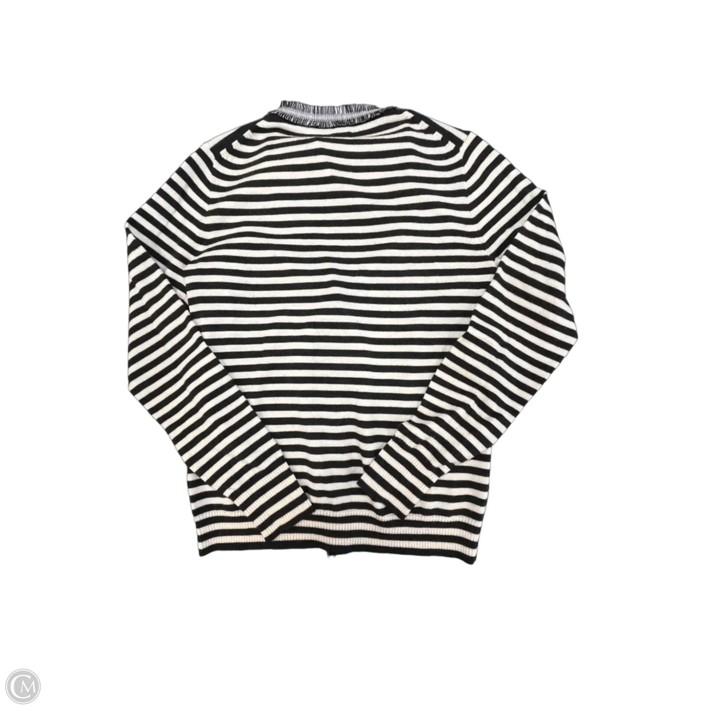 Sweater Cardigan By J. Crew In Striped Pattern, Size: M