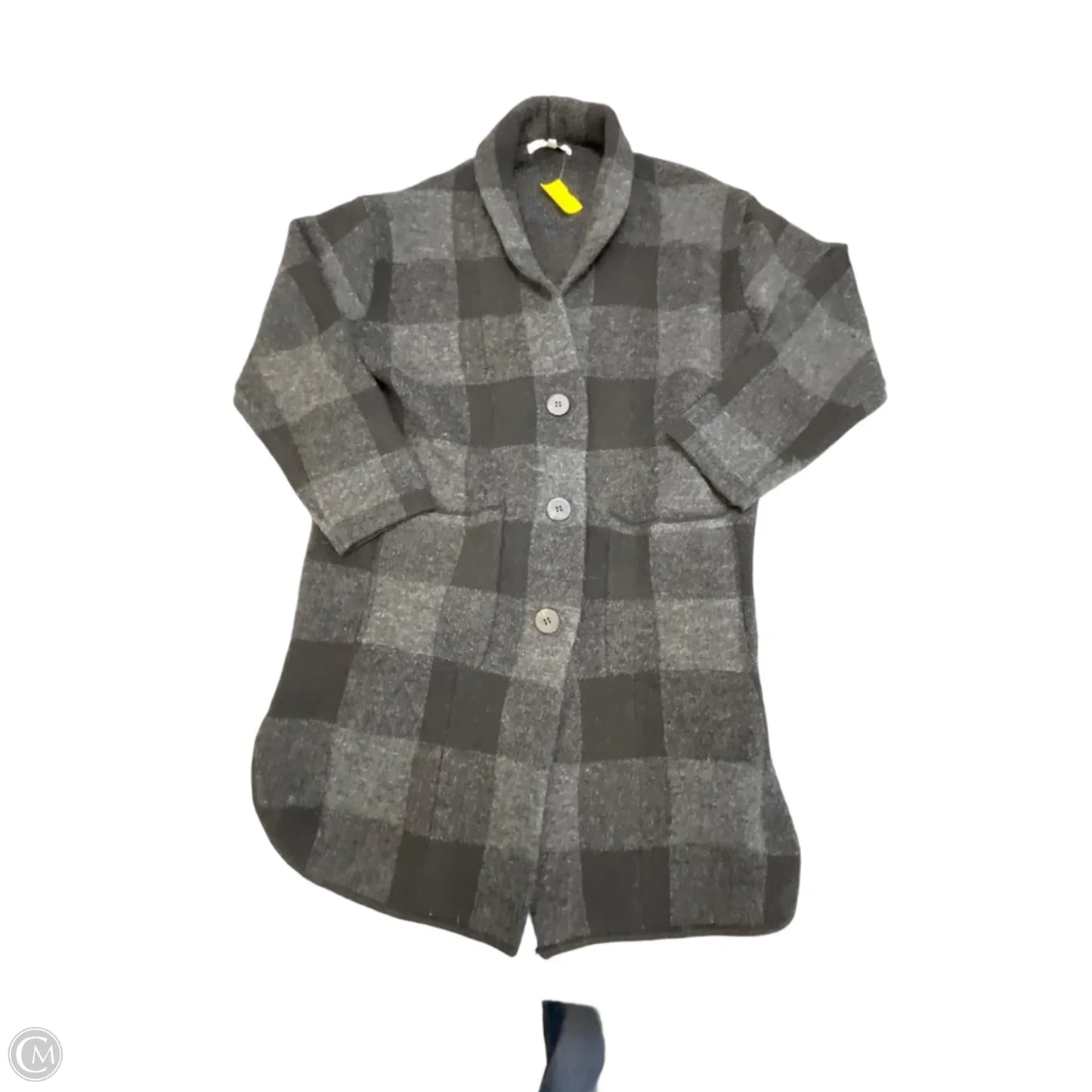 Sweater Cardigan By John + Jenn In Black & Grey, Size: L