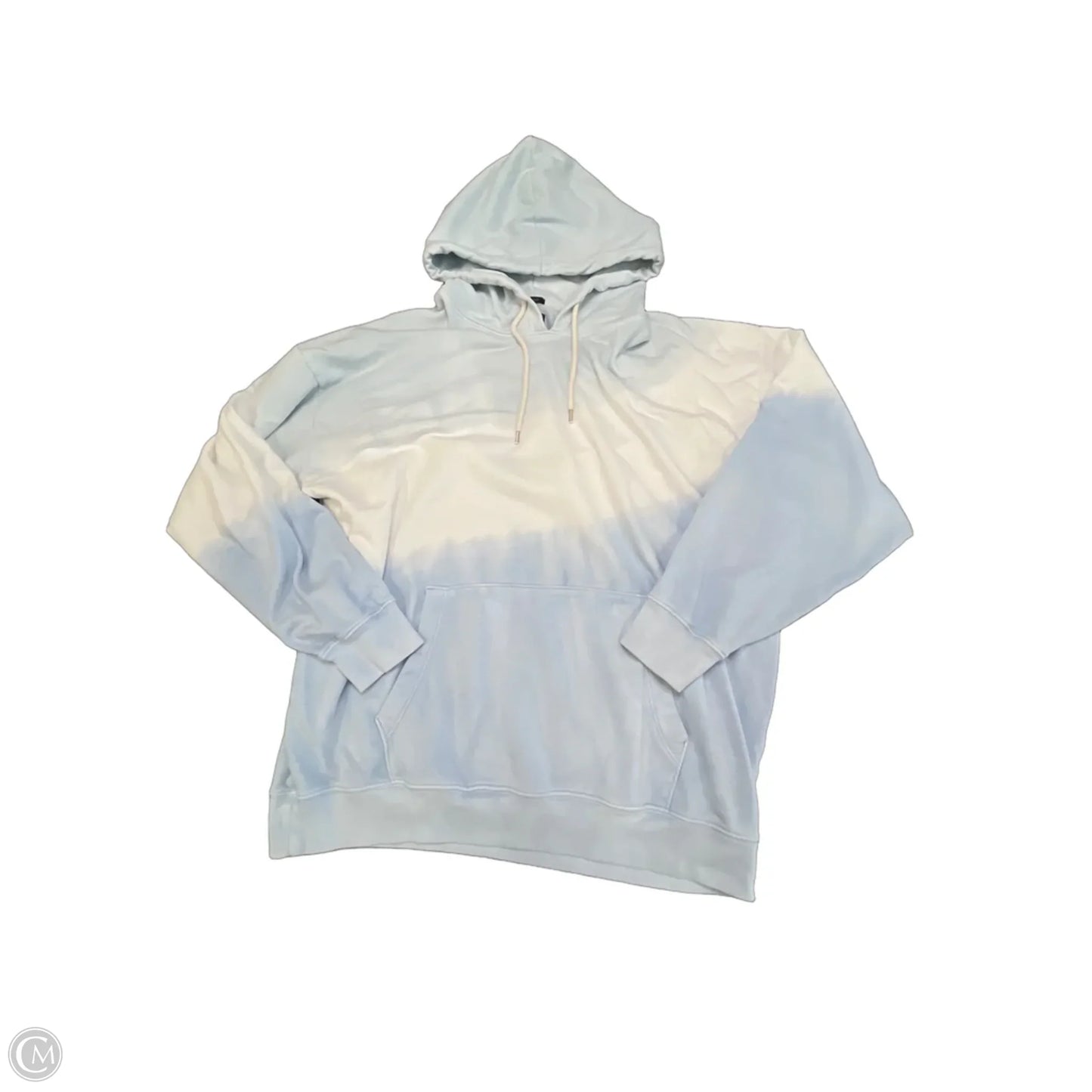 Sweatshirt Hoodie By Gap In Blue & White, Size: M