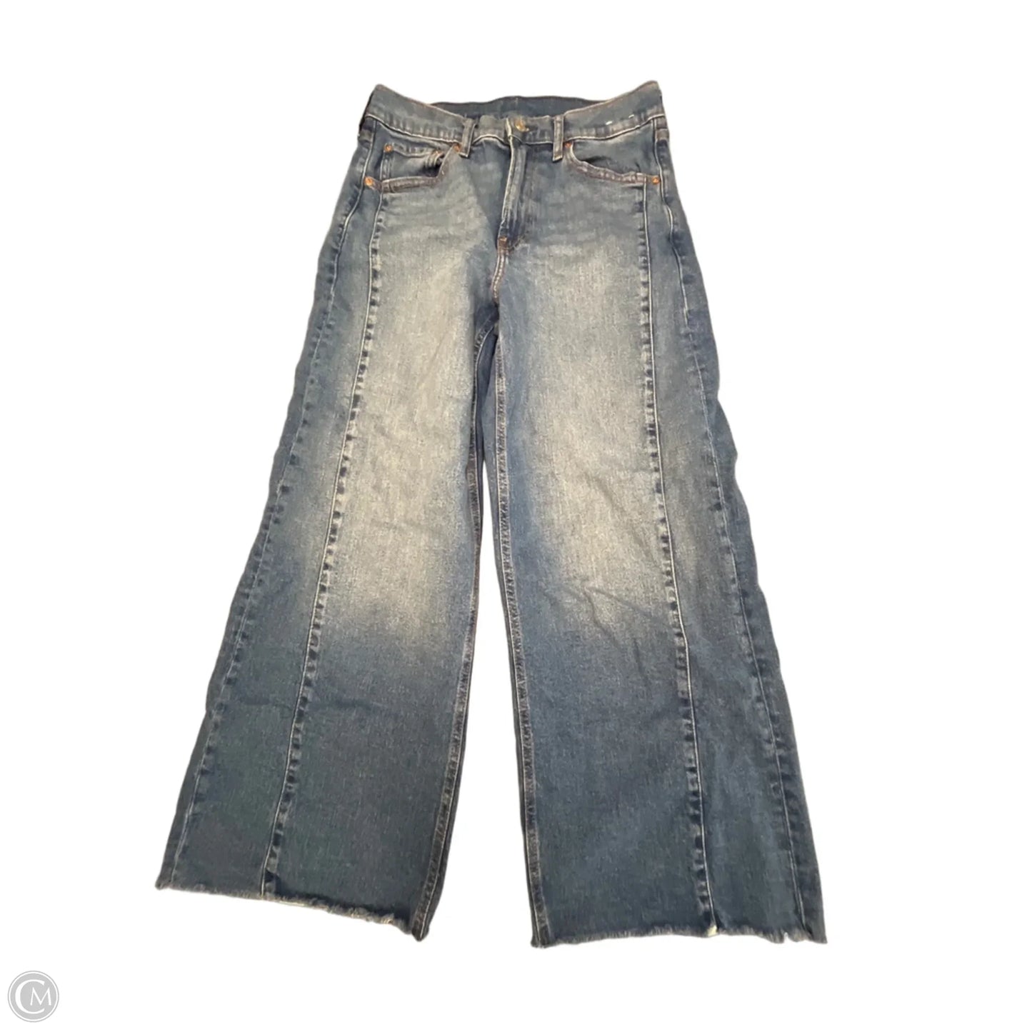 Jeans Wide Leg By Gap In Blue Denim, Size: 8