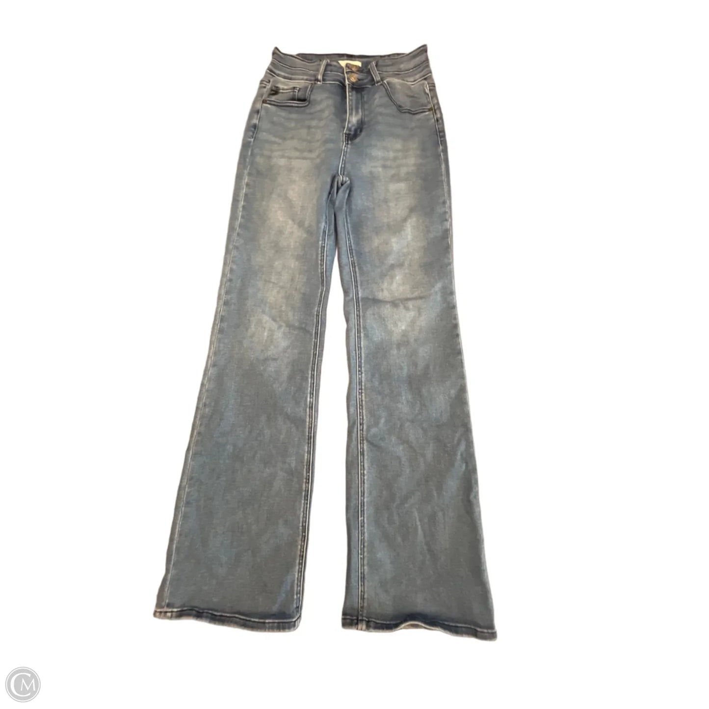 Jeans Wide Leg By Kancan In Blue Denim, Size: 6