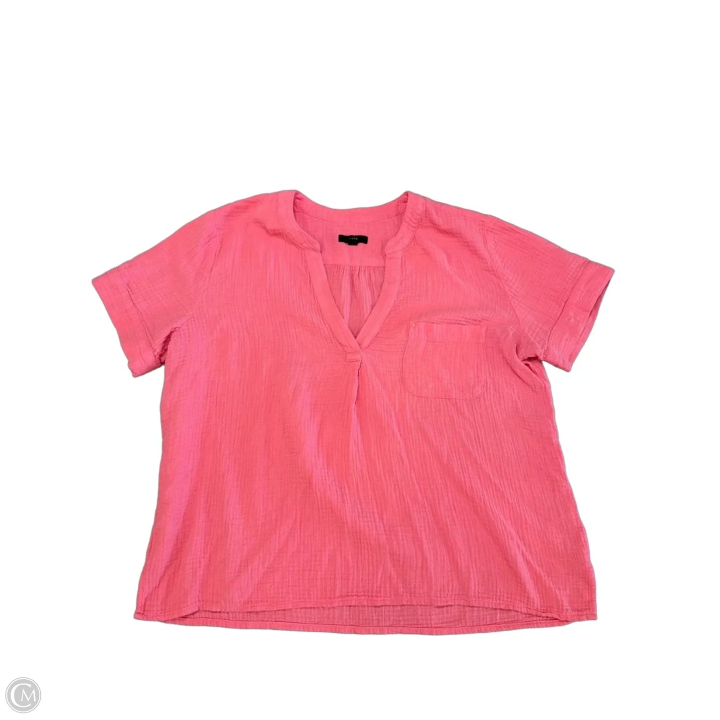 Top Short Sleeve By J. Crew In Pink, Size: L