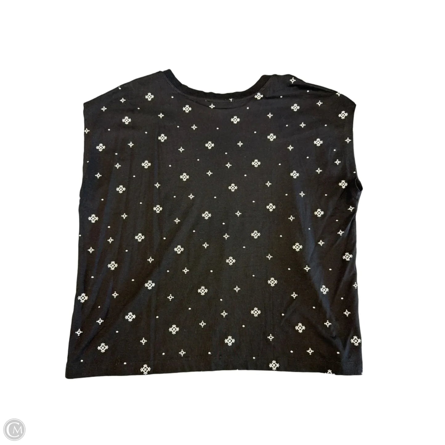 Top Short Sleeve By Loft In Black, Size: L