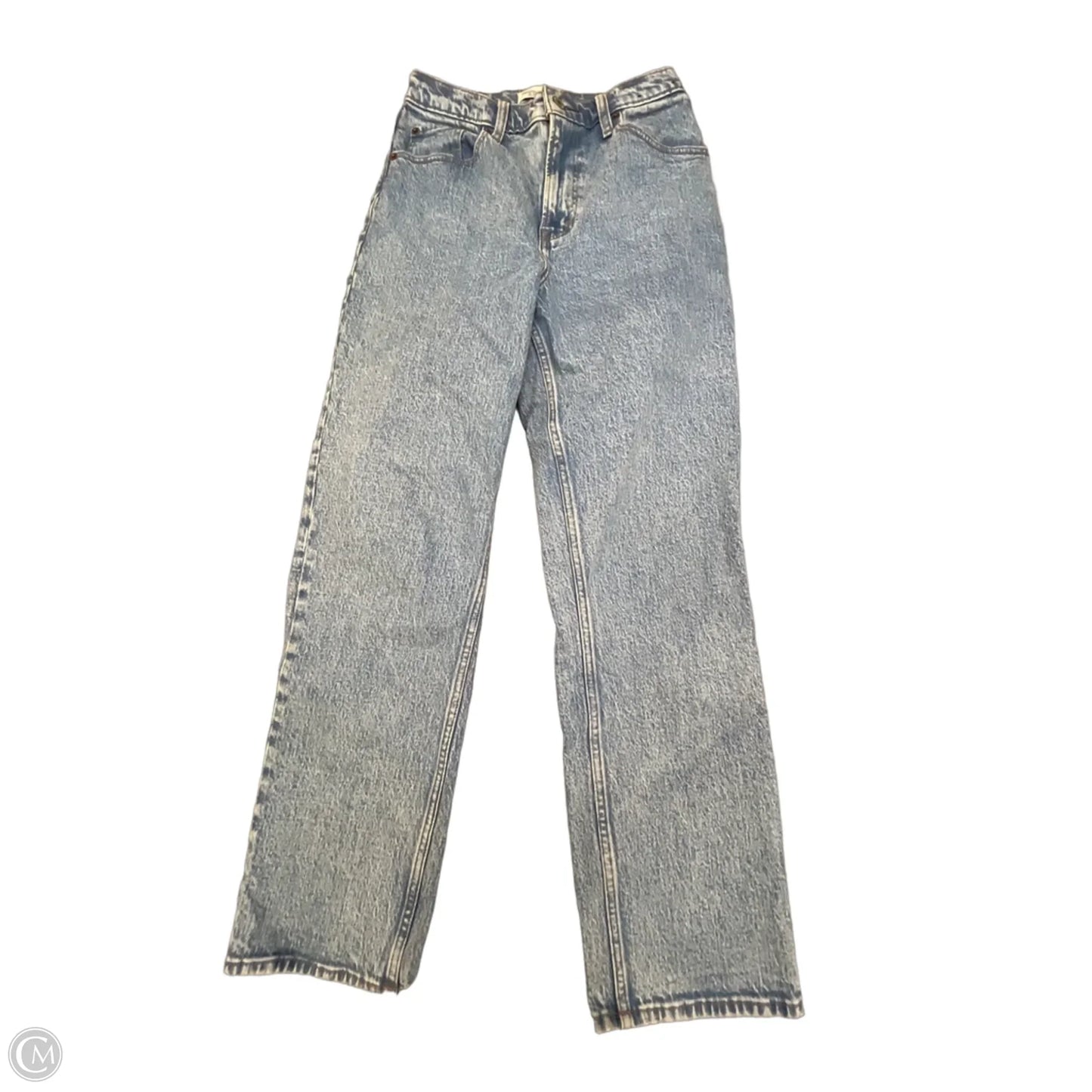 Jeans Straight By Abercrombie And Fitch In Blue Denim, Size: 4